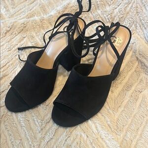 Gianni Bini Suede Ankle Wrap Heel